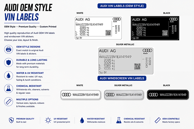 Audi VIN label